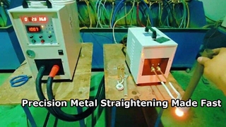 Máquina de endireitamento de indução industrial para eixos de metal