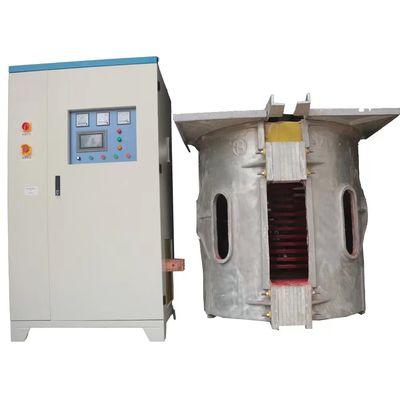 Bom preço Forno de fusão de indução de média frequência 500KG Forno de fusão de metal por indução 10KHZ on-line