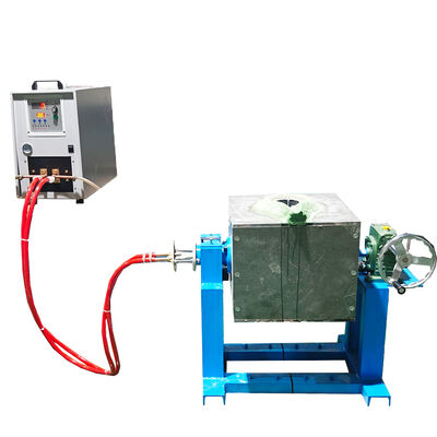 Bom preço Forno de fusão automático de carapaça de aço de inclinação de 50 kg, concebido com material de crisol de grafite que assegure o desempenho de fusão on-line