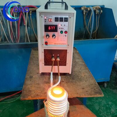 Bom preço Fornecimento de fábrica na China Máquina de aquecimento por indução pequena IGBT para fundir a platina com Hf-15kw on-line