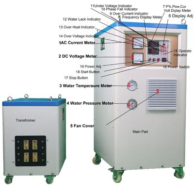 Bom preço 8% de desconto Sf-100kw Máquina de aquecimento por indução de super áudio para aquecimento de todos os metais, forja a quente, fusão, amortecimento / endurecimento / soldadura on-line